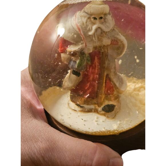 Vintage George Good Corp Santa Snowglobe Music Box Christmas 1986 (gg236) - Picture 5 of 7